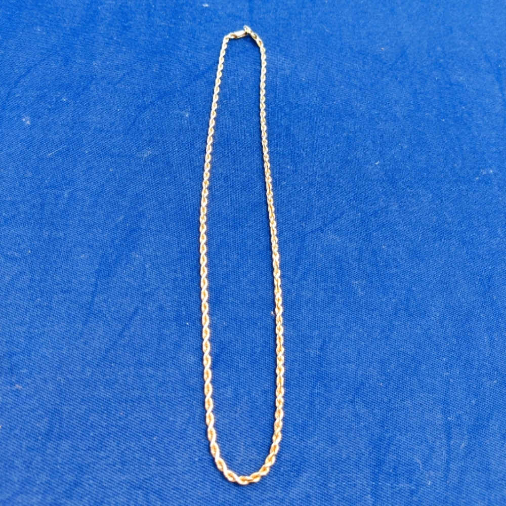 19in 10kt gold Oroamerica faceted rope chain 3 mm